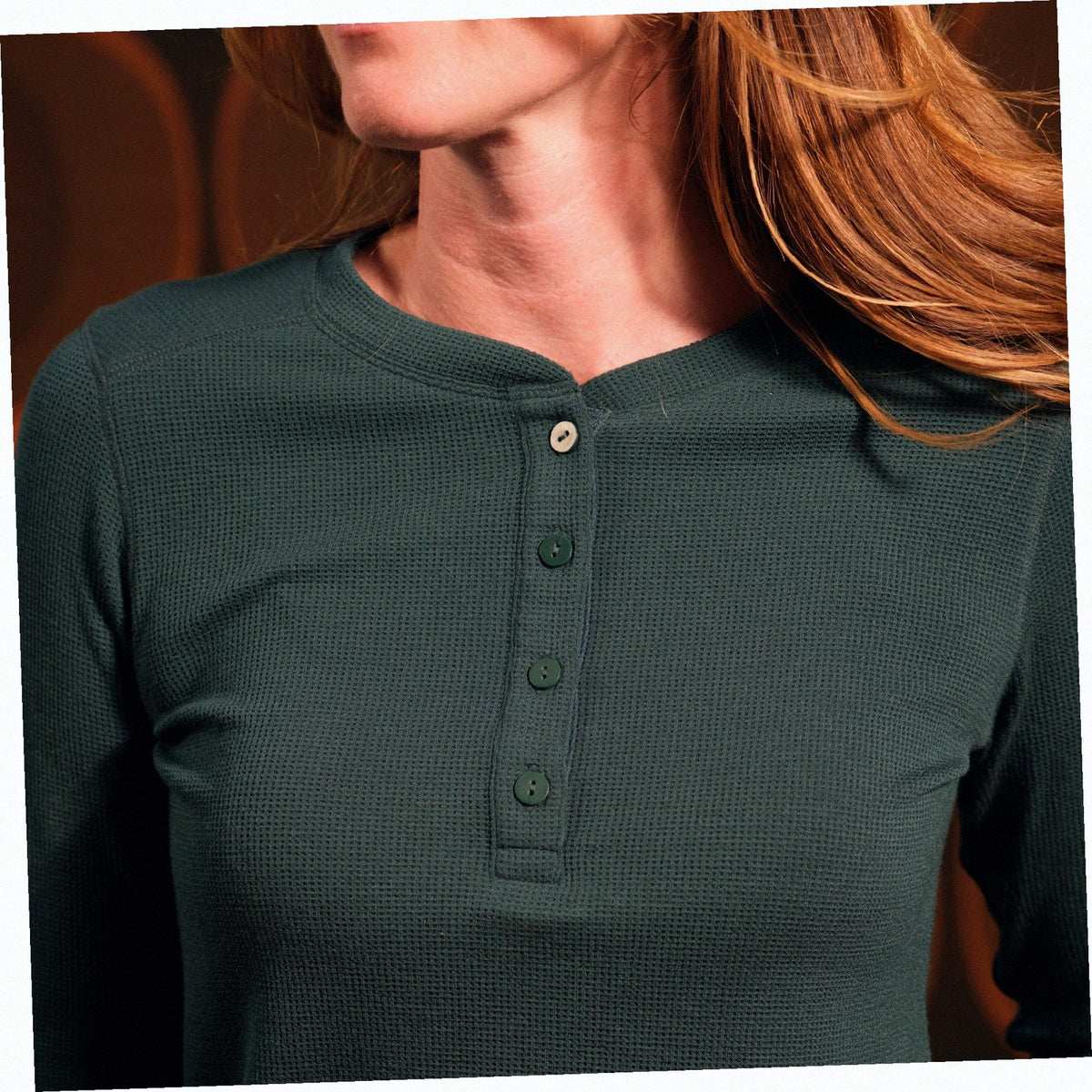 Global Waffle Henley - Womens