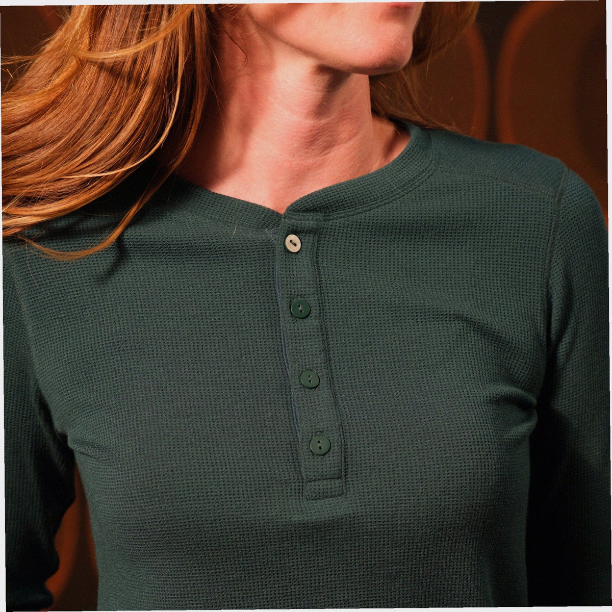 Global Waffle Henley - Womens