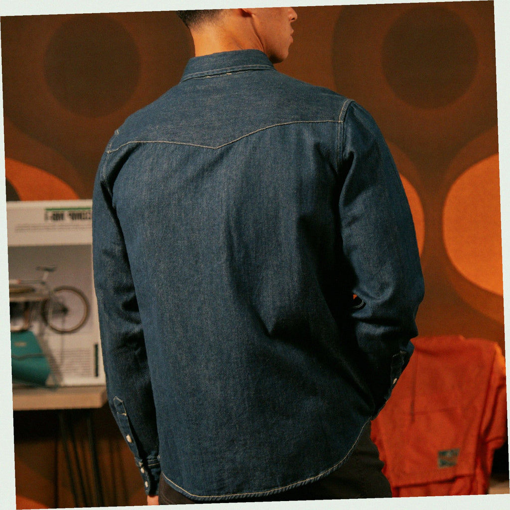 Mountain Shirt Long Sleeve Denim - Mens
