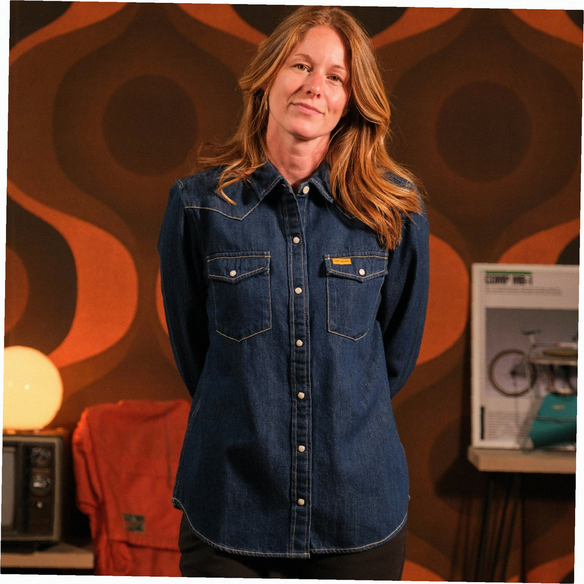 Mountain Shirt Long Sleeve Denim - Womens