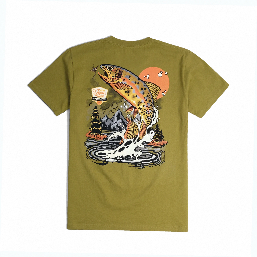Topo Designs x CCH x Pine Printshop Golden Trout Tee